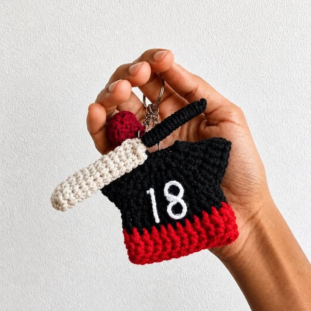 Personalized Cricket Jersey Keychain
